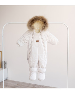 Дитячий зимовий комбінезон для малюків Snowberry молочний,  Kid’s Fantasy