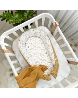 Кокон Baby Design Діно гірчиця