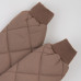 Демисезонная детская стёбаная куртка-бомбер капучино, Ляля